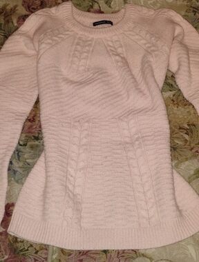 Light Pink Amélie Boutik Oversized Cable Knit Sweater
